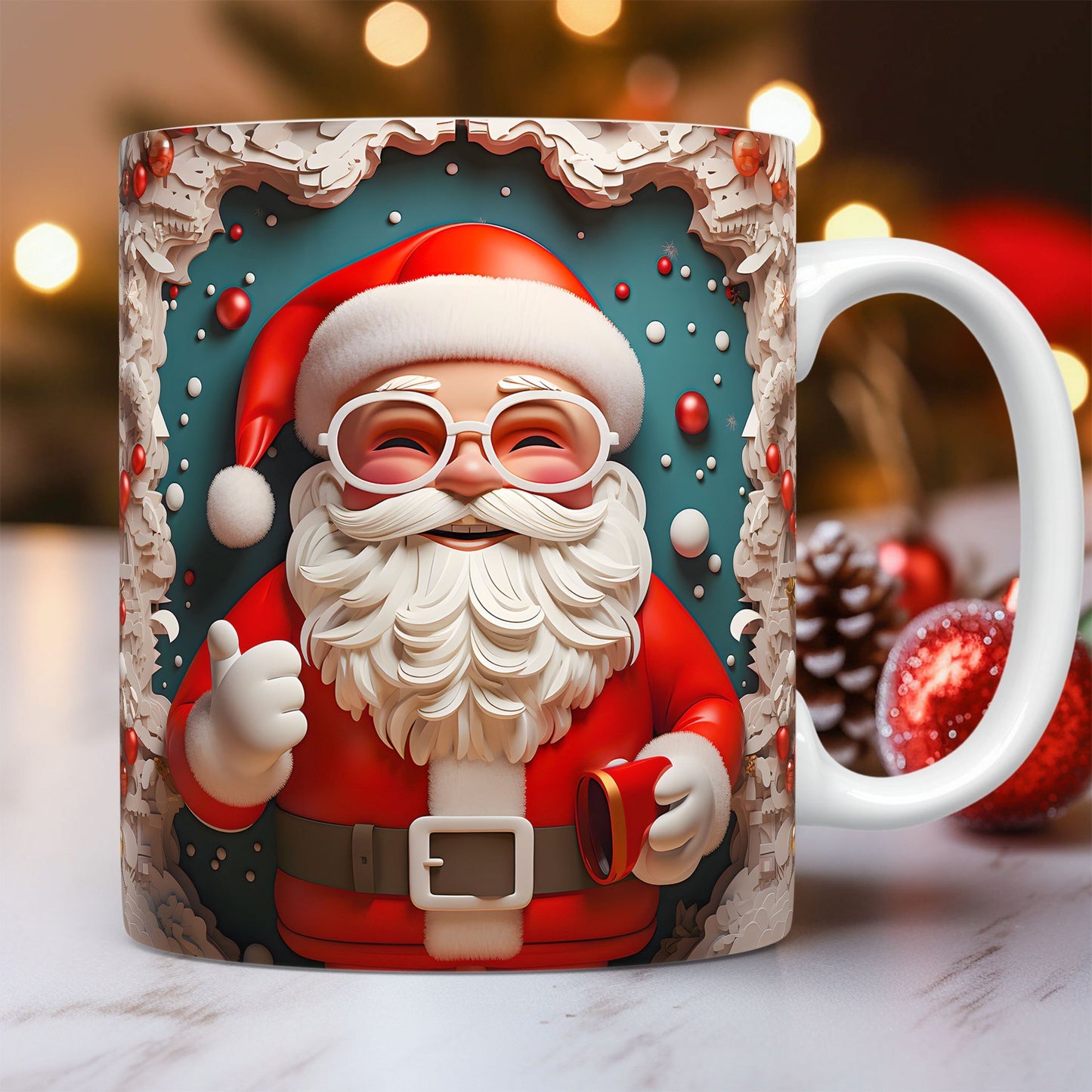 Creativo 3D Natale Ceramica Tazza Unico Spazio Design