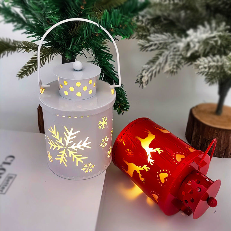 Luci della candela di Natale Lanterne piccole LED Luci del vento Candele elettroniche Stile nordico Decorazioni creative per le vacanze