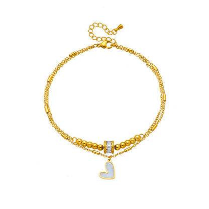 Gioielli di moda Boho Classic Love Catena della caviglia del cuore Bracciale