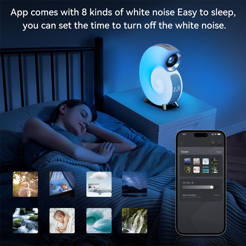 Lampada da Sveglia Rumore Bianco Macchina Per Dormire Bambino APP Control