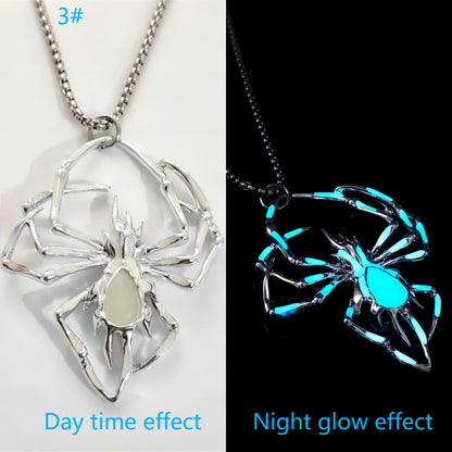 Spider Collana Gioielli Glowing Night Fluorescenza Antico Vintage Glow In The Dark Per Gli Uomini Donne Regalo