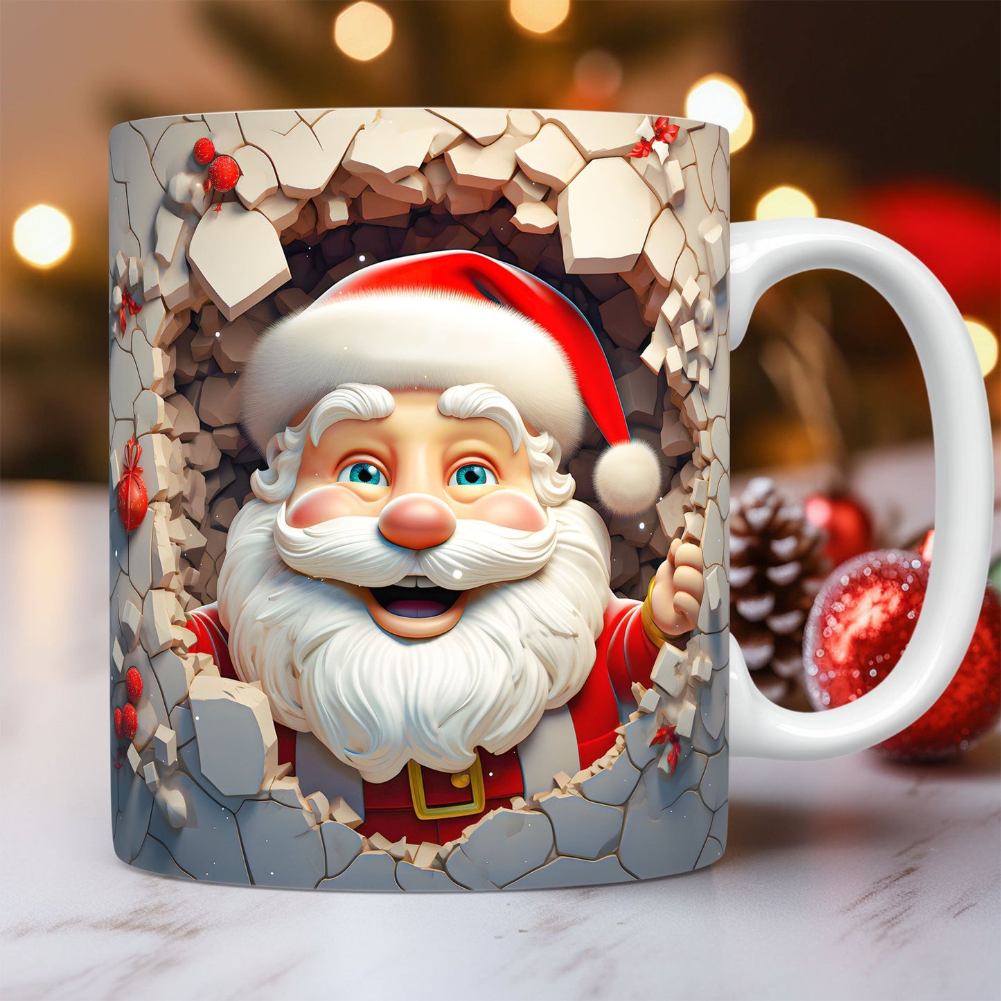 Creativo 3D Natale Ceramica Tazza Unico Spazio Design