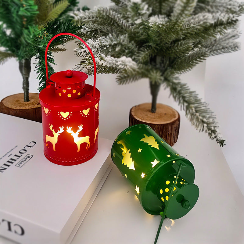 Luci della candela di Natale Lanterne piccole LED Luci del vento Candele elettroniche Stile nordico Decorazioni creative per le vacanze