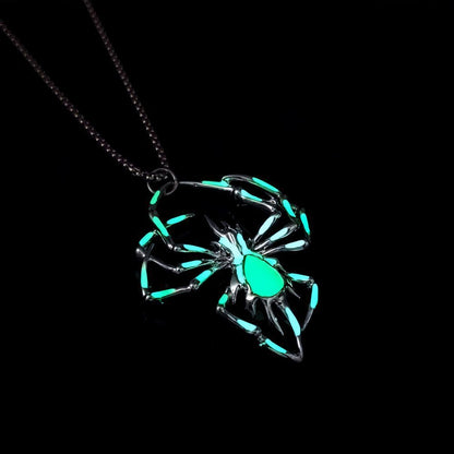 Spider Collana Gioielli Glowing Night Fluorescenza Antico Vintage Glow In The Dark Per Gli Uomini Donne Regalo