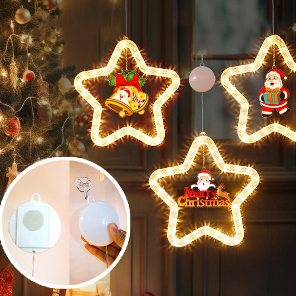 Decorazione della luce della stella di Natale Per la porta della finestra Per le vacanze