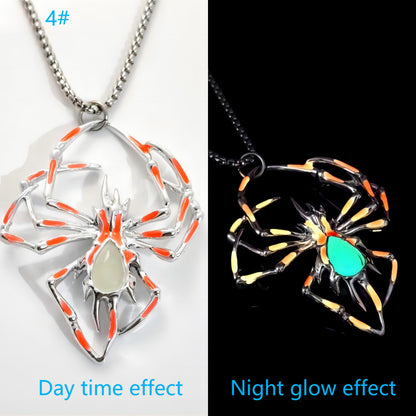 Spider Collana Gioielli Glowing Night Fluorescenza Antico Vintage Glow In The Dark Per Gli Uomini Donne Regalo