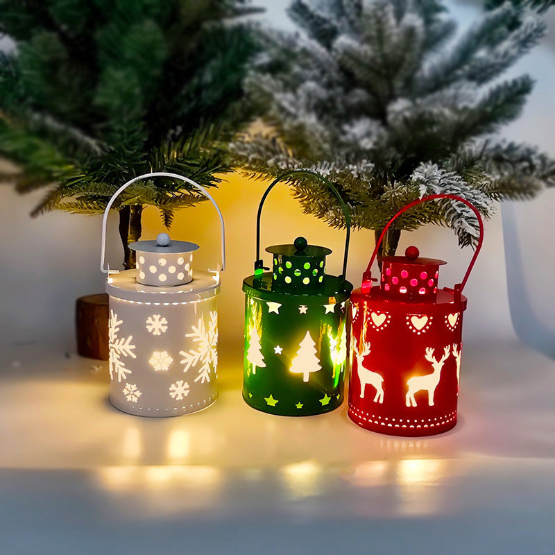 Luci della candela di Natale Lanterne piccole LED Luci del vento Candele elettroniche Stile nordico Decorazioni creative per le vacanze