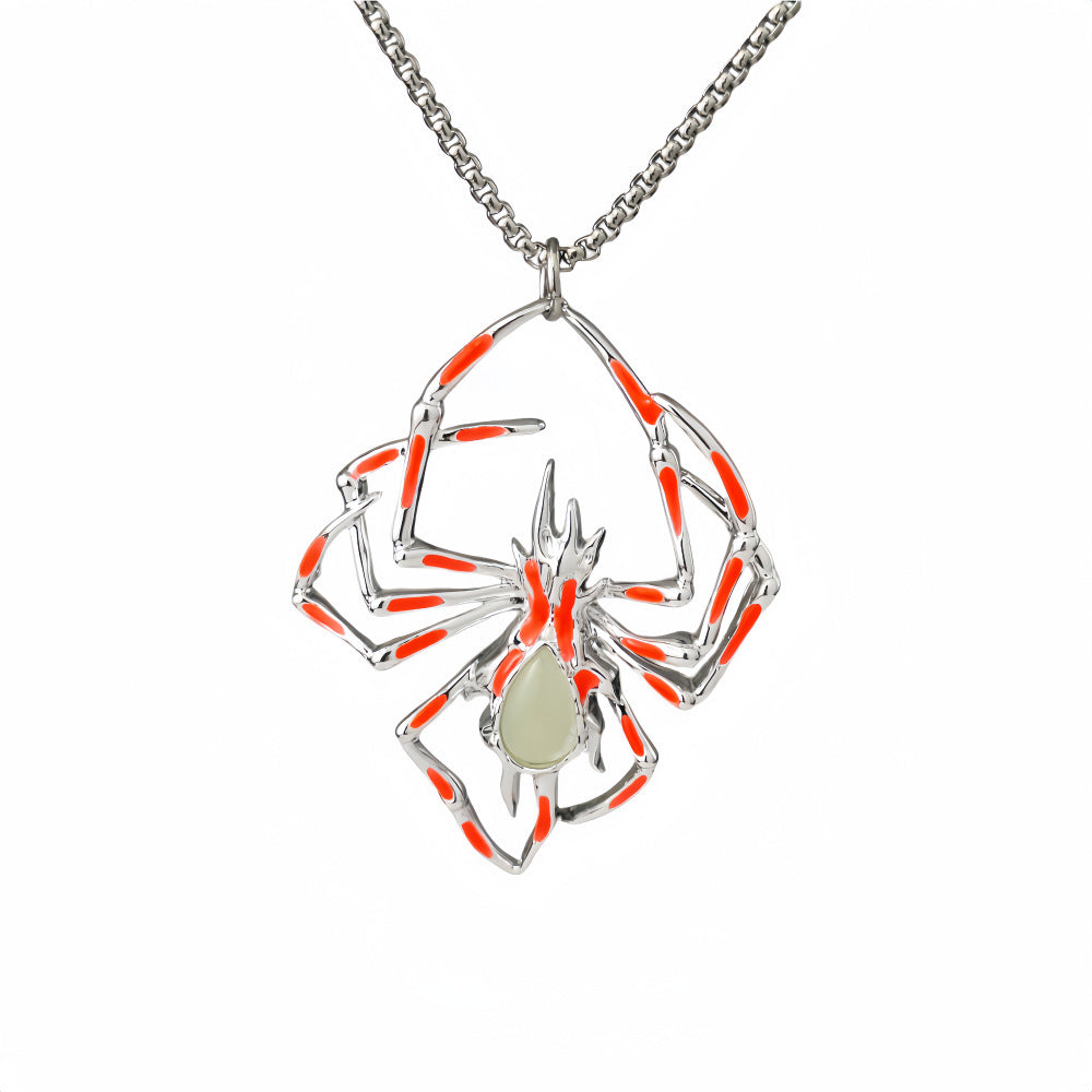 Spider Collana Gioielli Glowing Night Fluorescenza Antico Vintage Glow In The Dark Per Gli Uomini Donne Regalo