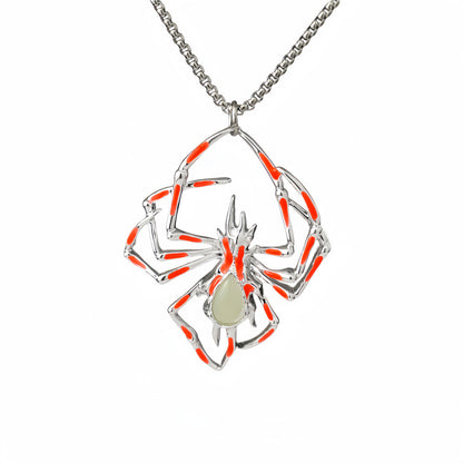 Spider Collana Gioielli Glowing Night Fluorescenza Antico Vintage Glow In The Dark Per Gli Uomini Donne Regalo