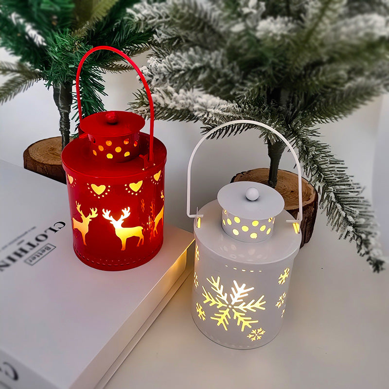 Luci della candela di Natale Lanterne piccole LED Luci del vento Candele elettroniche Stile nordico Decorazioni creative per le vacanze